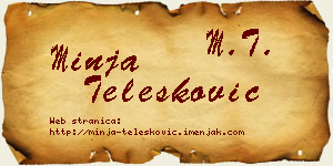 Minja Telesković vizit kartica